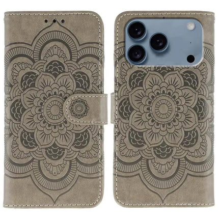 Sun Mandala Leather Phone Case For Everyday Protection