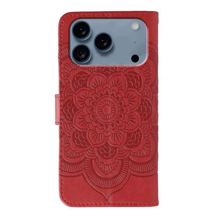Sun Mandala Leather Phone Case For Everyday Protection