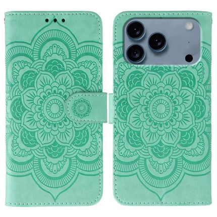 Sun Mandala Leather Phone Case For Everyday Protection