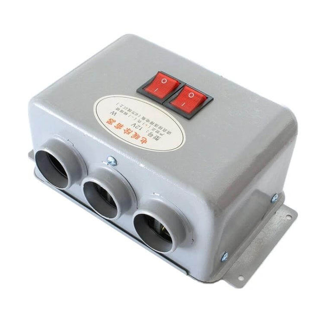 Car 3-Hole Electric Demister Heater For Windshield Frost 12V/24V - compact 3-nozzle 400W defogger with dual switches for fast de-icing and improved visibility