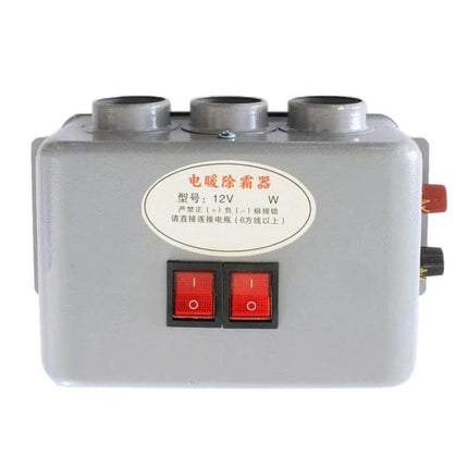 Car 3-Hole Electric Demister Heater For Windshield Frost 12V/24V — compact 3-nozzle 400W defroster with dual switches for rapid windshield de-ice and defog