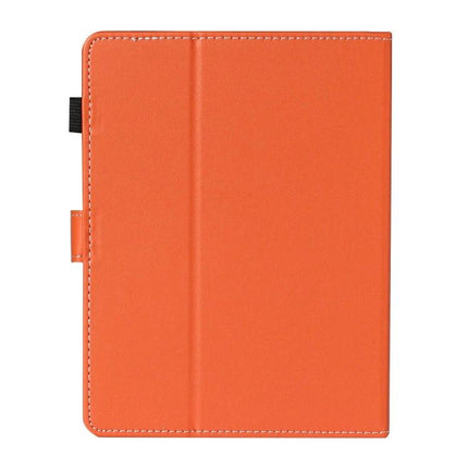 Alt Tag: Universal Leather Tablet Case with Card Slots for 7-10 Inch Devices orange leather folio with stand and card slot protection