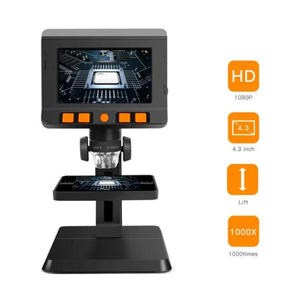 50X-1000X Desktop Digital Microscope P110 4.3 Inch Screen