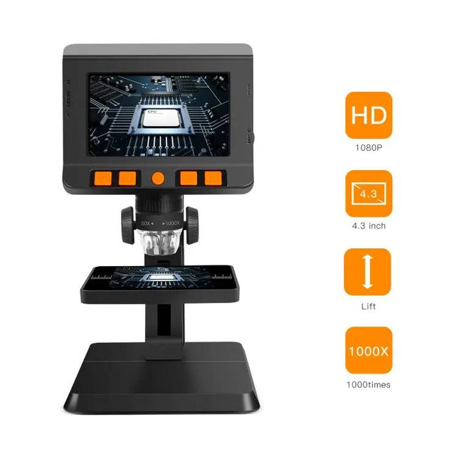 50X-1000X Desktop Digital Microscope P110 4.3 Inch Screen