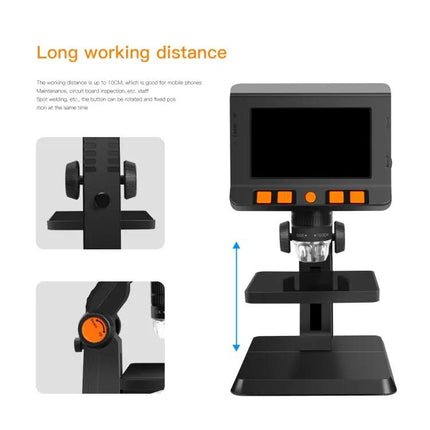 50X-1000X Desktop Digital Microscope P110 4.3 Inch Screen