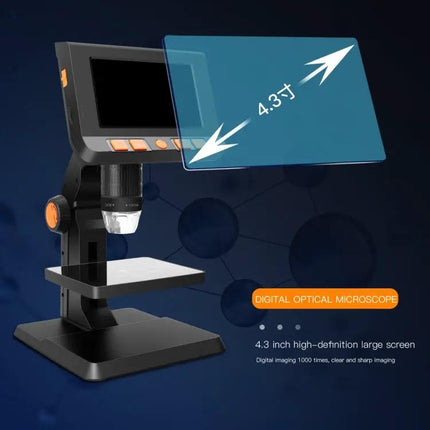 50X-1000X Desktop Digital Microscope P110 4.3 Inch Screen
