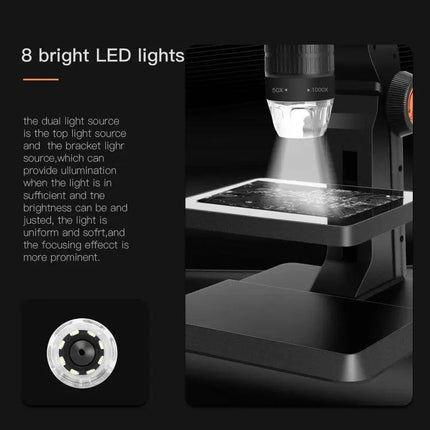 50X-1000X Desktop Digital Microscope P110 4.3 Inch Screen