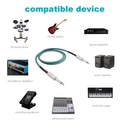 Audio Cable for Guitar Connections in Daily Music Practice connecting guitar to amplifier with 22AWG oxygen-free copper for clear signal