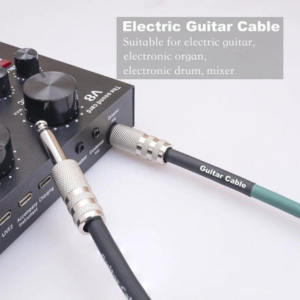 Audio Cable for Guitar Connections in Daily Music Practice - 22AWG oxygen-free copper guitar-to-amp cable reducing noise for daily practice