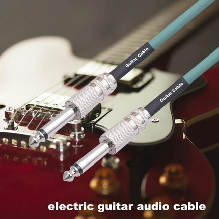 Audio Cable for Guitar Connections in Daily Music Practice connecting electric guitar to amp with oxygen-free copper conductor for clear signal