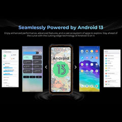 HOTWAV CYBER 13 Pro Rugged Smartphone, 10800mAh Battery, 6.6" FHD+ Display, Android 13, UNISOC T619 Octa-Core, IP68/IP69K, 4G, NFC, OTG