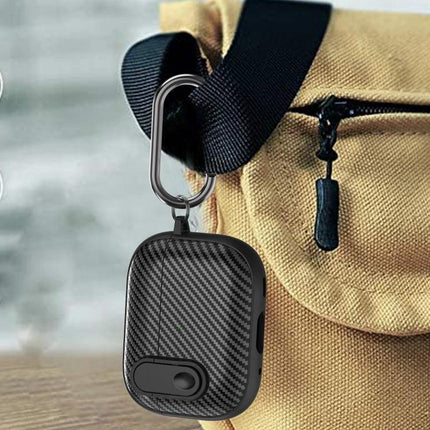 Protective AirPods Case for Daily Travel and Routine Use - carbon fiber clip-on case attached to bag for commuting and workouts