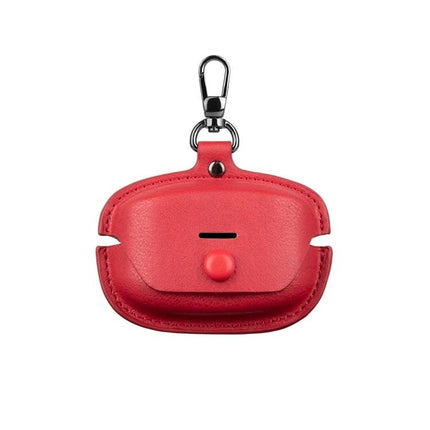 Stylish Leather Case for Protecting Earphones During Daily Commutes red PU leather keychain pouch for travel and commuting