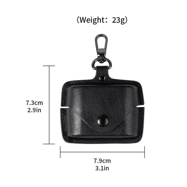 Stylish Leather Case for Protecting Earphones During Daily Commutes
