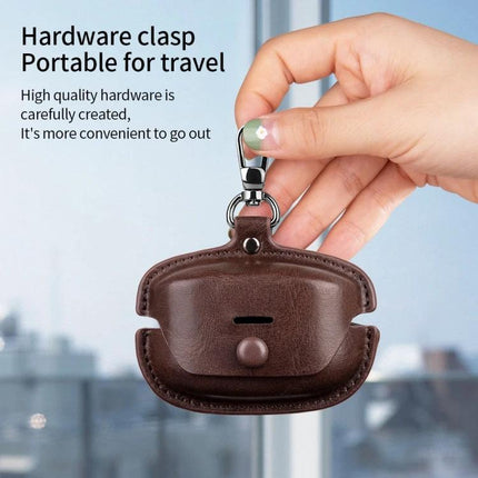 Stylish Leather Case for Protecting Earphones During Daily Commutes