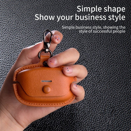 Stylish Leather Case for Protecting Earphones During Daily Commutes