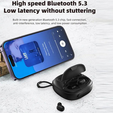 TG Compact Portable Speaker With Wireless Earbuds