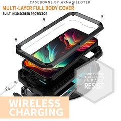 R-JUST Waterproof Sliding Camera Holder Case for iPhone 15 Pro Max