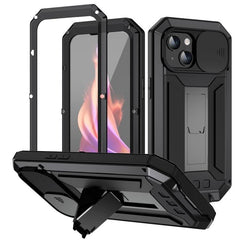 R-JUST Waterproof Sliding Camera Holder Case for iPhone 15 Pro Max