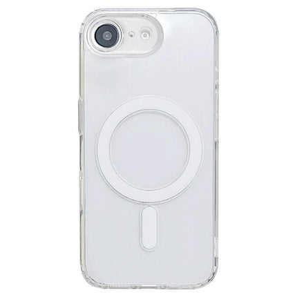 Slim Clear Magnetic Case for iPhone Everyday Protection - transparent slim TPU case showing MagSafe ring and camera cutout