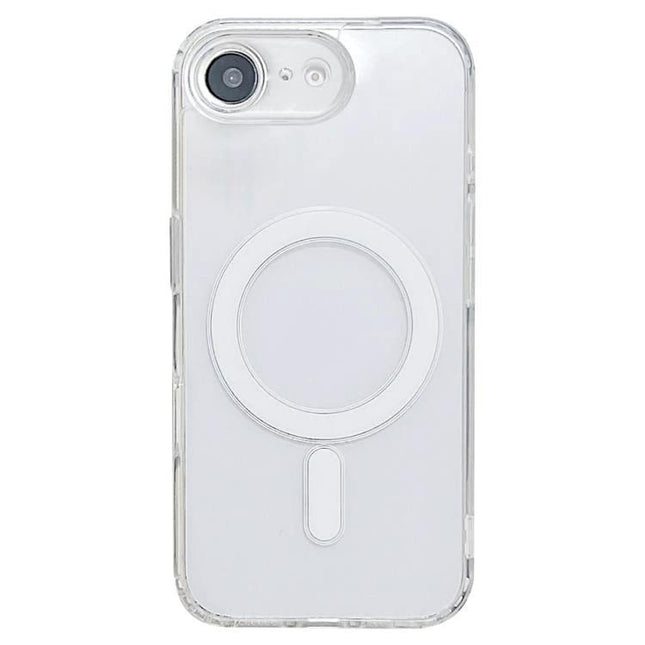 Slim Clear Magnetic Case for iPhone Everyday Protection - transparent slim TPU case showing MagSafe ring and camera cutout