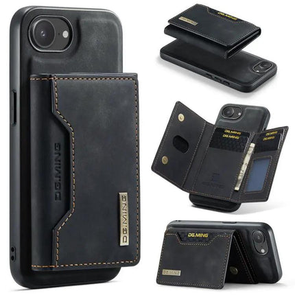 DG.MING Leather Wallet Case For Everyday Phone Carry, Compact