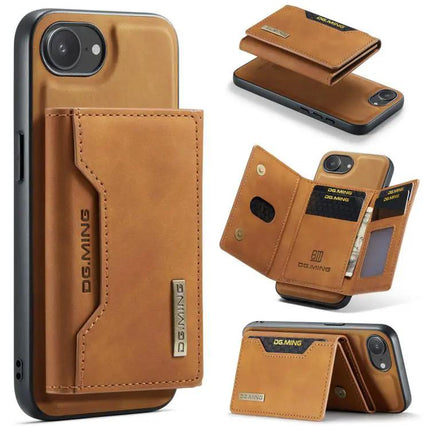 DG.MING Leather Wallet Case For Everyday Phone Carry, Compact