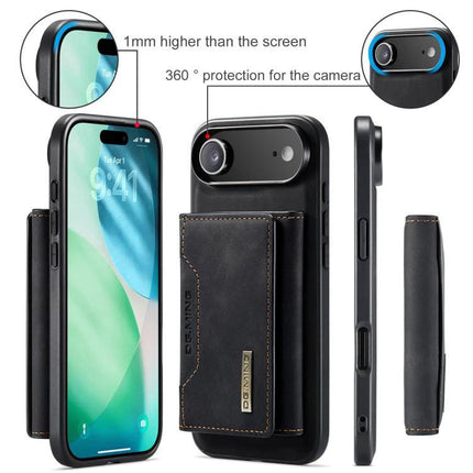 DG.MING Leather Phone Wallet For Daily Carry slim leather phone wallet case with card pocket, 360° camera protection and raised screen bezel