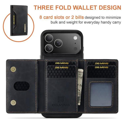 DG.MING Leather Wallet Case For Everyday Phone Carry, Compact