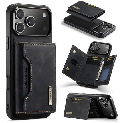 DG.MING Leather Wallet Case For Everyday Phone Carry, Compact