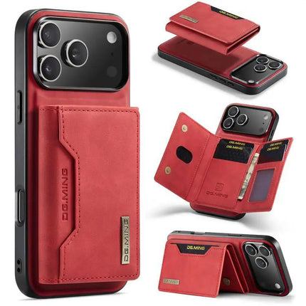 DG.MING Leather Wallet Case For Everyday Phone Carry, Compact