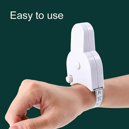 Automatic Precision Waist Measurement Ruler With One Click Reset measuring wrist for easy, repeatable waist and body measurements, one‑press reset
