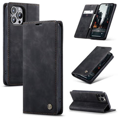 CaseMe 013 Versatile Leather Wallet Case with Horizontal Viewing Stand for iPhone 15 Pro Max