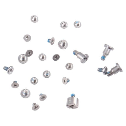Replacement Parts for iPhone 14 Home Repairs and Maintenance - assorted silver screws and fasteners for DIY motherboard and phone repairs