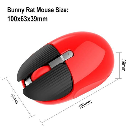 HXSJ Rechargeable Wireless Mouse for Everyday Computing red compact silent wireless mouse with ergonomic grips and dimensions 100x63x39mm
