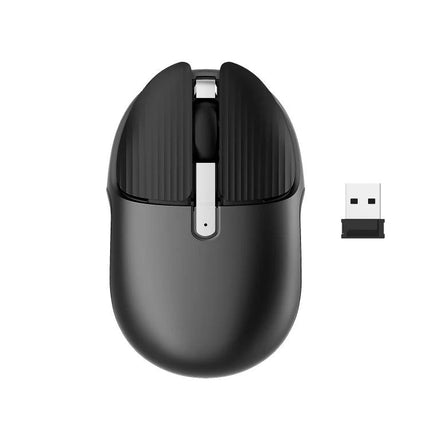 HXSJ Rechargeable Wireless Mouse for Everyday Computing - black silent wireless mouse with USB receiver