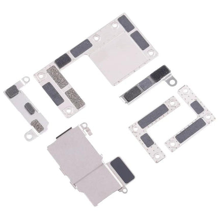Essential Repair Kit for iPhone 11 Daily Fixes showing internal motherboard cover plates and screw bracket replacements for at-home repairs