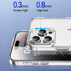 Crystal Clear TPU + PC Case for iPhone 15 Pro Max