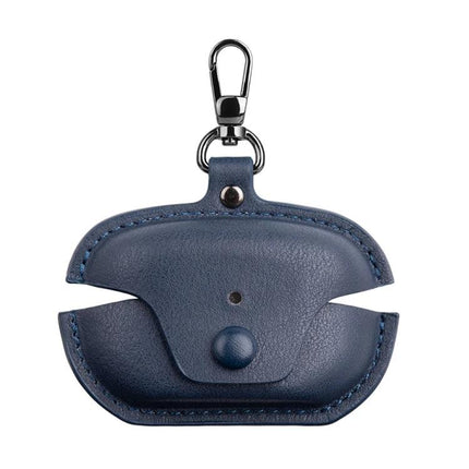 Stylish Leather Case Protects Earphones During Daily Outings - Compact PU leather earbud case with clip, fingerprint and scratch resistant