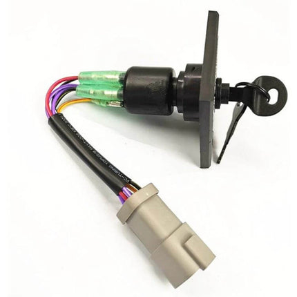 Bombardier Outboard Ignition Switch With Two Keys For Marine - replacement ignition switch with wiring harness and two keys, OE 176408 compatible