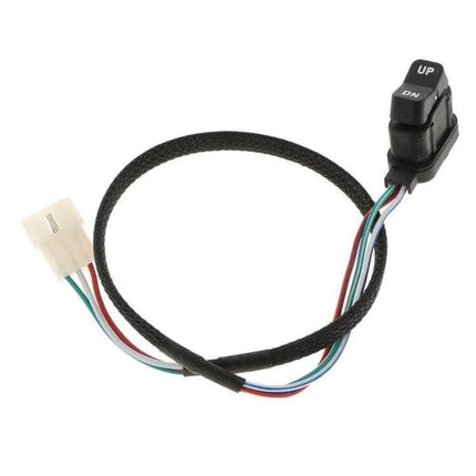 Outboard Vertical Control Box Tilt Lift Switch Replacement - black UP/DN rocker switch with wiring harness for marine outboard control boxes