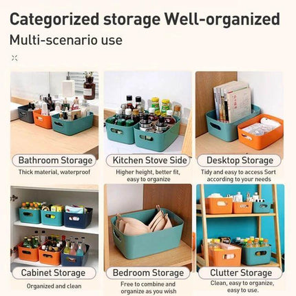 Desktop Snack Storage Basket, Three Sizes For Kitchen And Desk - set of 3 PP organizers for kitchen, desk, bathroom and cabinet storage, tidy and versatile