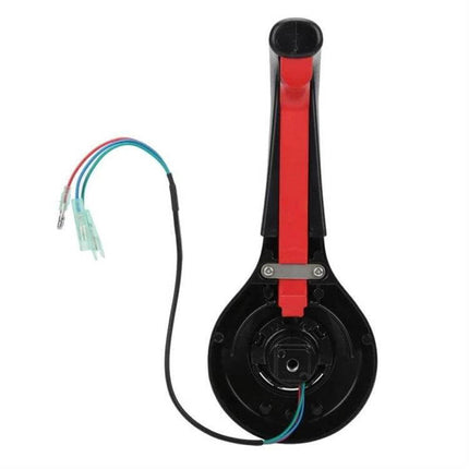 Outboard Motor Control Box Handle With Lift Switch Direct Replacement - black ABS handle with red lever and wiring harness