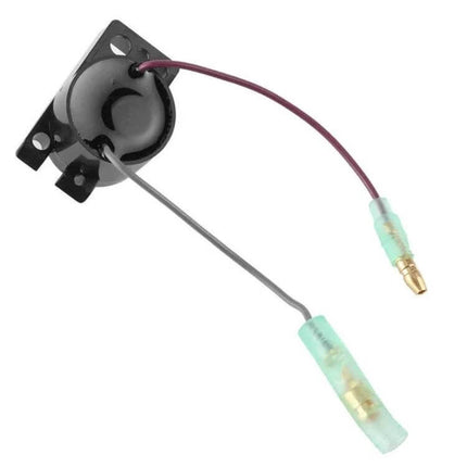 Warning Alarm Horn For Mercury Outboard Motor Direct Replacement - compact black horn with red and gray wires and OE 816492A1 connector