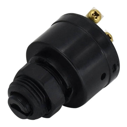 Mercury Outboard Start Key Switch Direct Replacement - black ignition replacement switch with brass terminals, durable OEM-fit for boat control panels