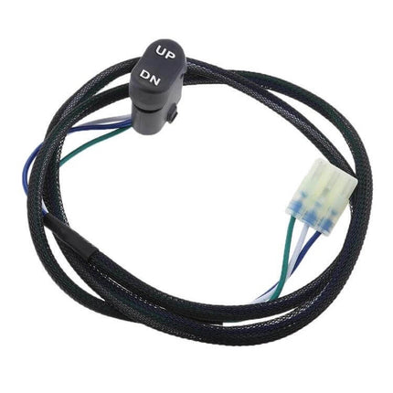 Honda Outboard Vertical Tilt Lift Switch Direct Replacement – black UP/DN rocker switch with wiring harness and connector, OE 35370-ZW5-U026, tool-free fit
