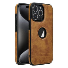 Elegant Leather-Stitched Phone Cover