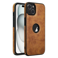 Elegant Leather-Stitched Phone Cover