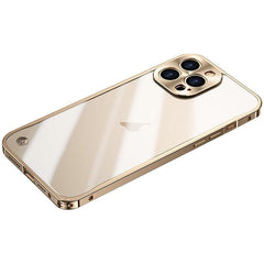 Rugged Metal and Frosted PC Shockproof Phone Case