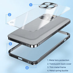 Rugged Metal and Frosted PC Shockproof Phone Case